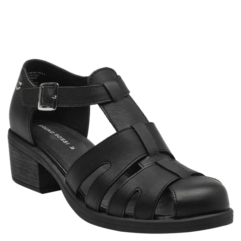 BRUNO ROSSI - Sandalia Mujer Casual Negro Bruno Rossi