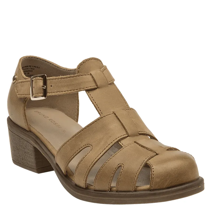 BRUNO ROSSI - Sandalia Mujer Casual Marrón claro Bruno Rossi