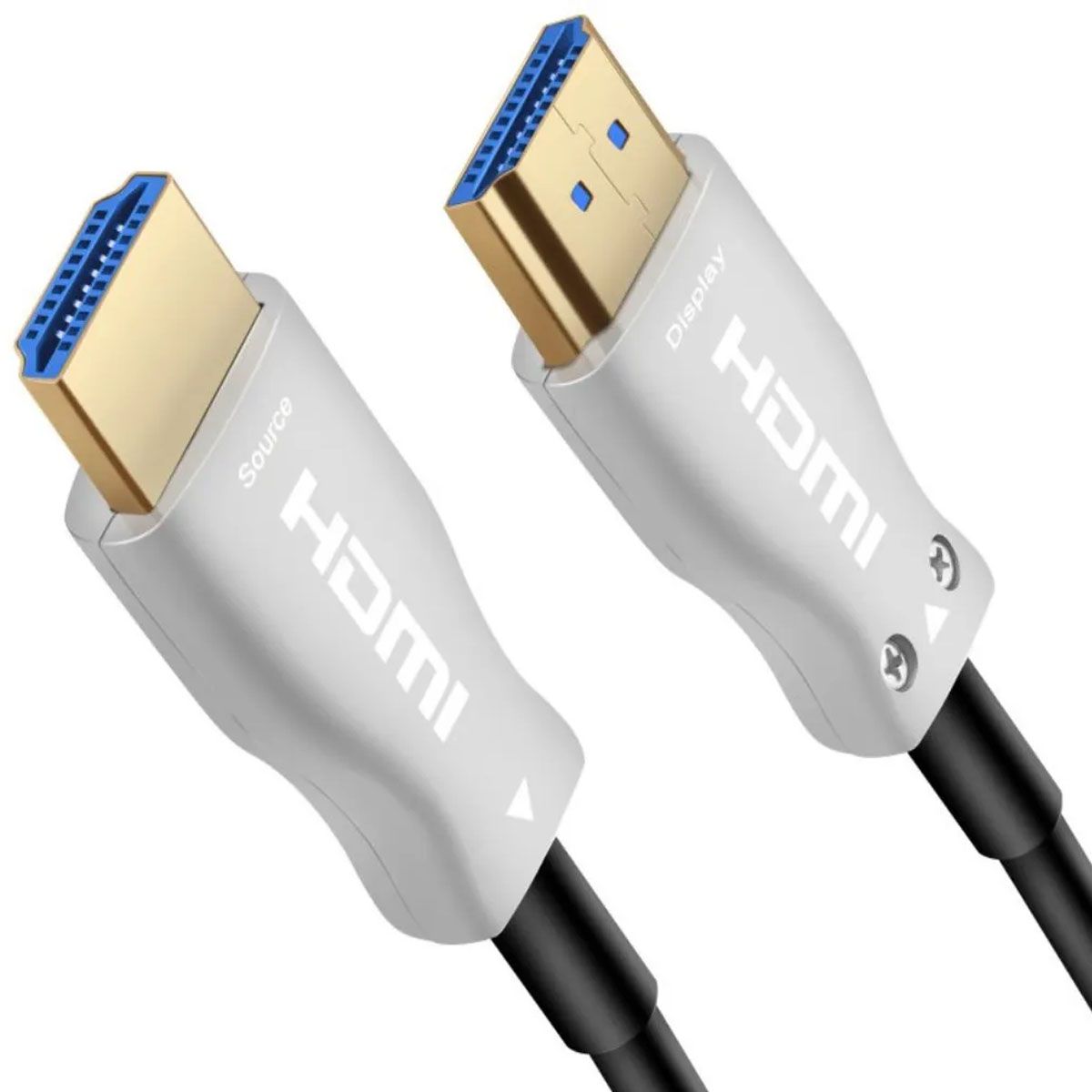 GENERICO - CABLE HDMI 2.0 4K 60 MTS. M/M, FIBRA OPTICA, CONEC. BAÑO ORO.