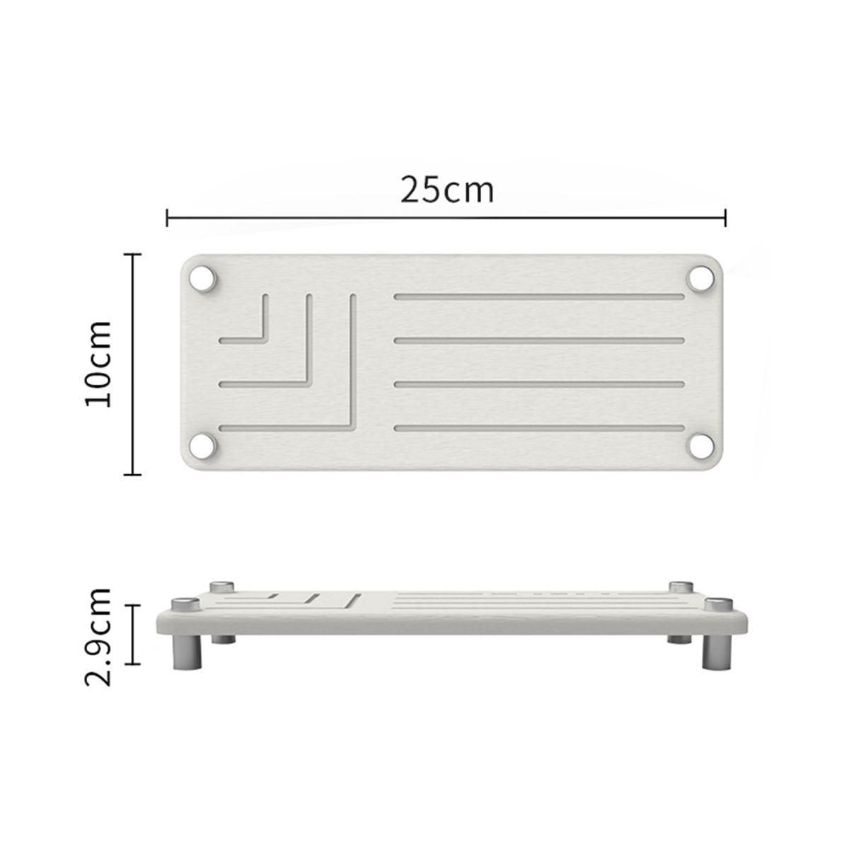 GENERICO - Organizador Baño Cocina Secado Rápido Rectangular Para Jabón Y Esponjas