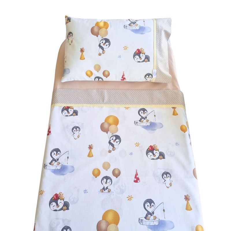 GENERICO - Set Para Colecho Bebé 3 Piezas Tiernos Pingüinos