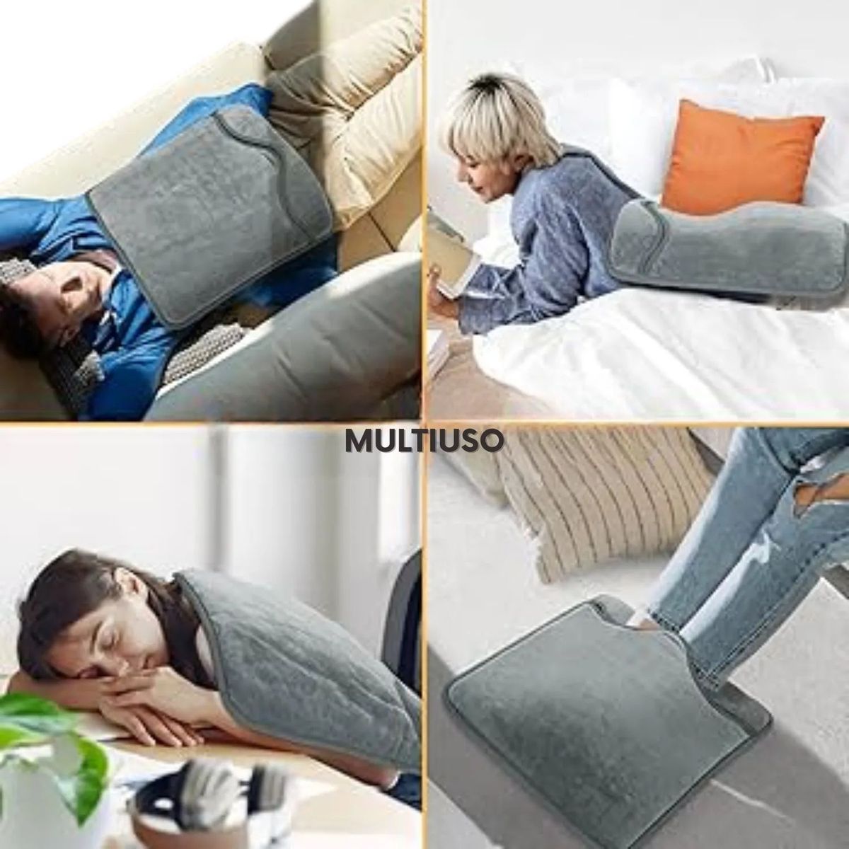 GENERICO - Calienta Pies Multifuncional USB 3 en 1 (Pies, Piernas y Espalda)