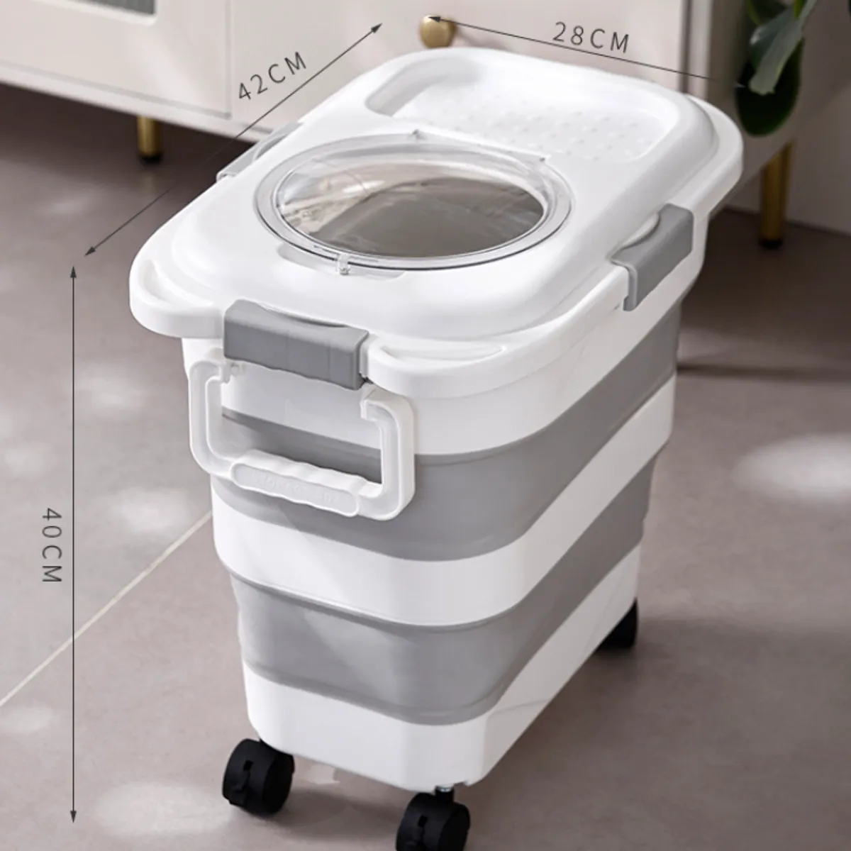 GENERICO - Contenedor Alimento Mascotas Plegable 12kg Perros Gatos