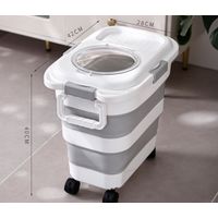 Contenedor Alimento Mascotas Plegable 12kg Perros Gatos