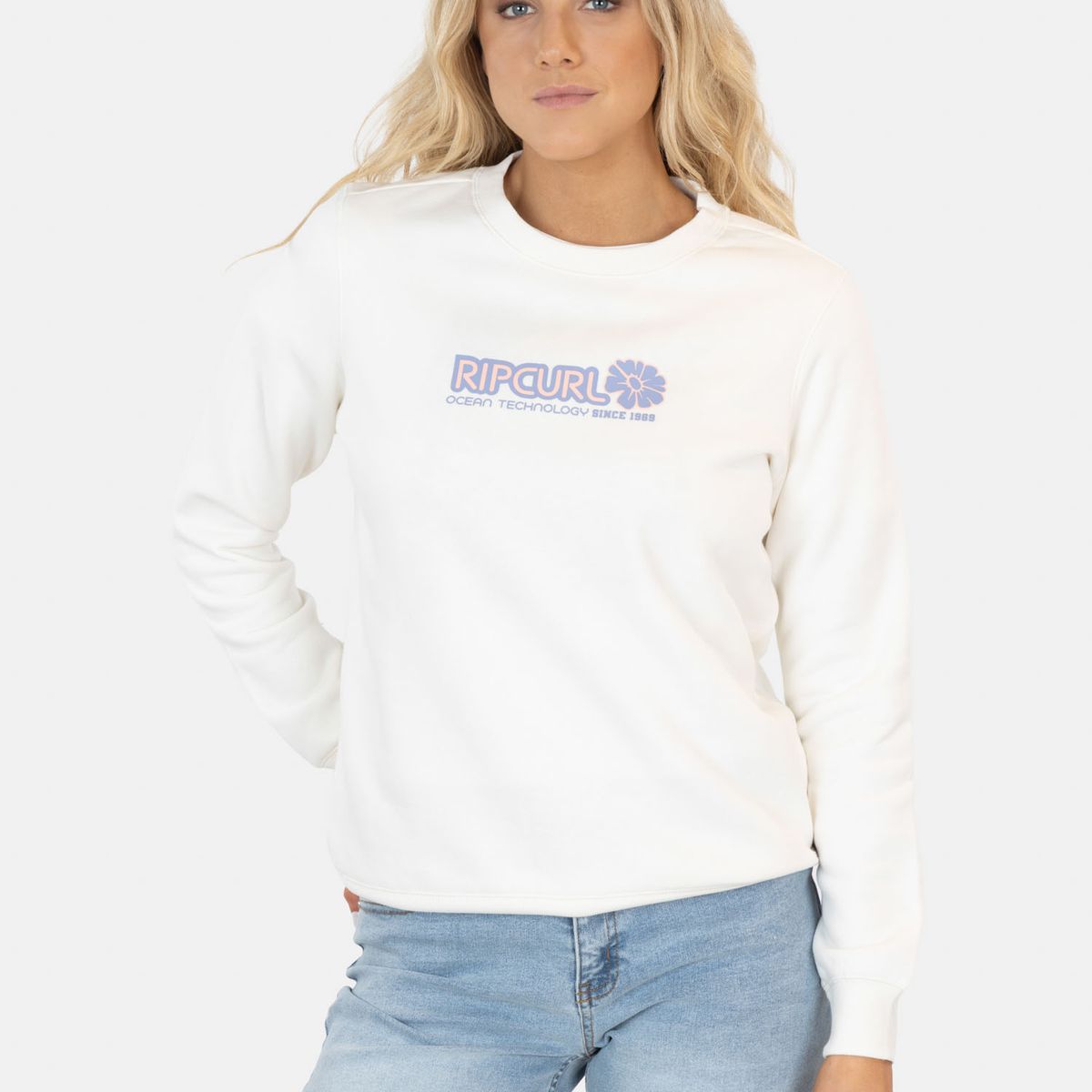 RIP CURL - Poleron CR Jettrail Blanco Mujer Rip Curl - Blanco