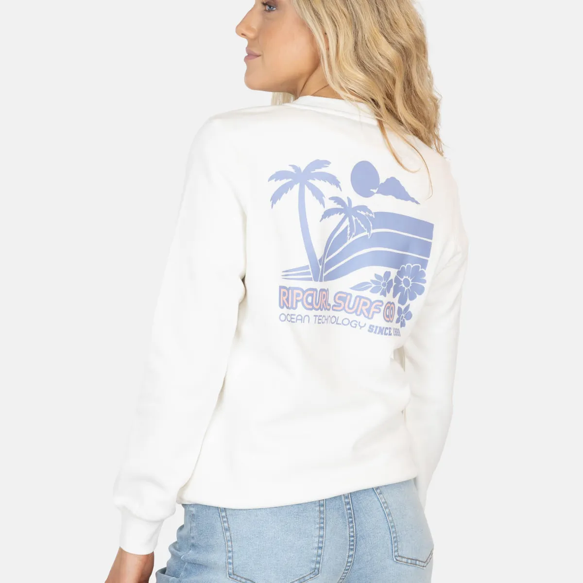 RIP CURL - Poleron CR Jettrail Blanco Mujer Rip Curl - Blanco