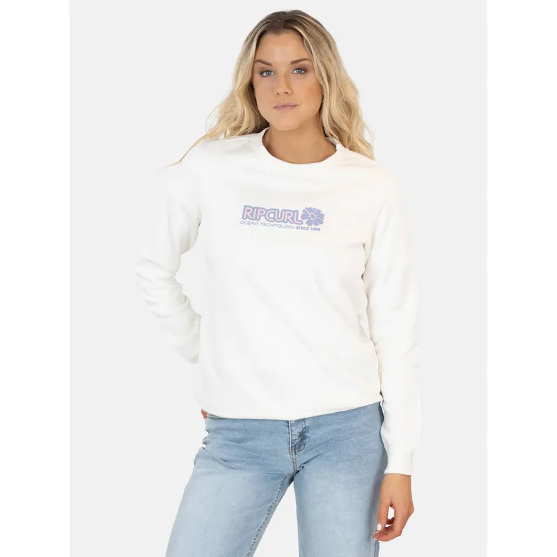 RIP CURL - Poleron CR Jettrail Blanco Mujer Rip Curl - Blanco