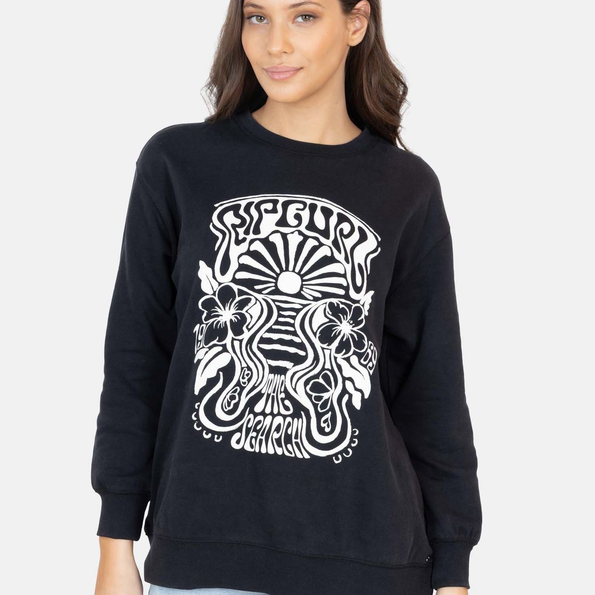 RIP CURL - Poleron CR Sandcrest Negro Mujer Rip Curl - Negro