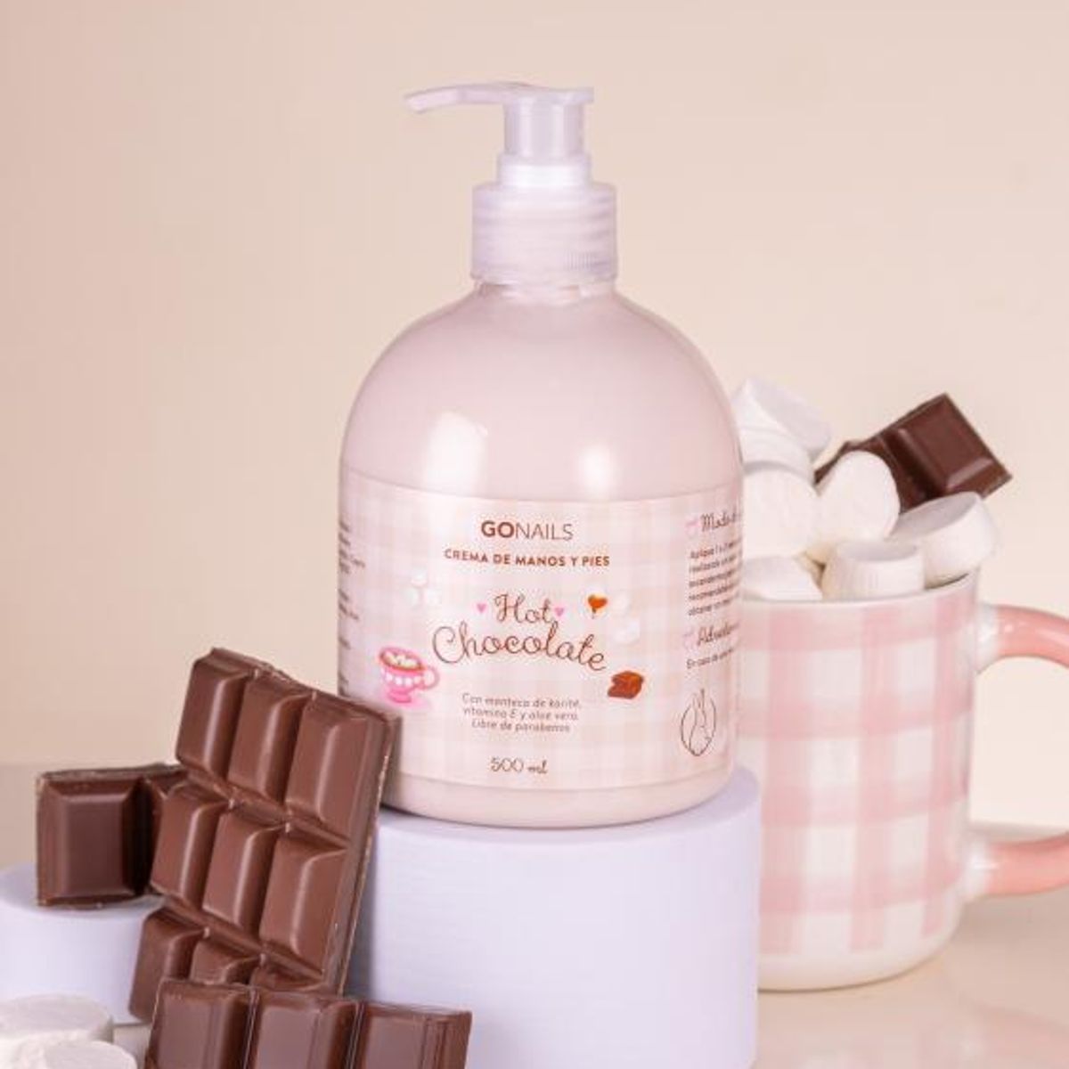 GO NAILS - Crema De Manos Y Pies Go Nails Hot Chocolate 500 Ml