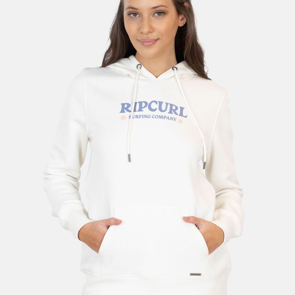 RIP CURL - Poleron Canguro Breakzone Blanco Mujer Rip Curl - Blanco