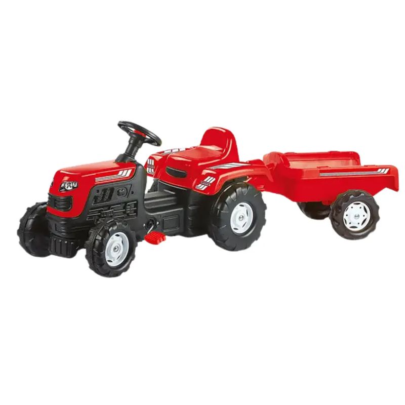 KIDSCOOL - TRACTOR PEDALES RANCHERO ROJO
