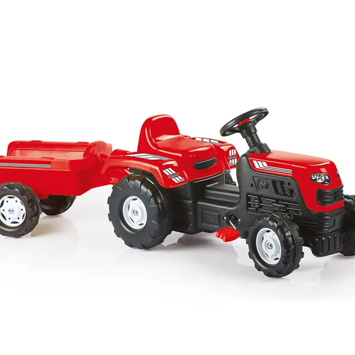 KIDSCOOL - Tractor A Pedales Ranchero Rojo