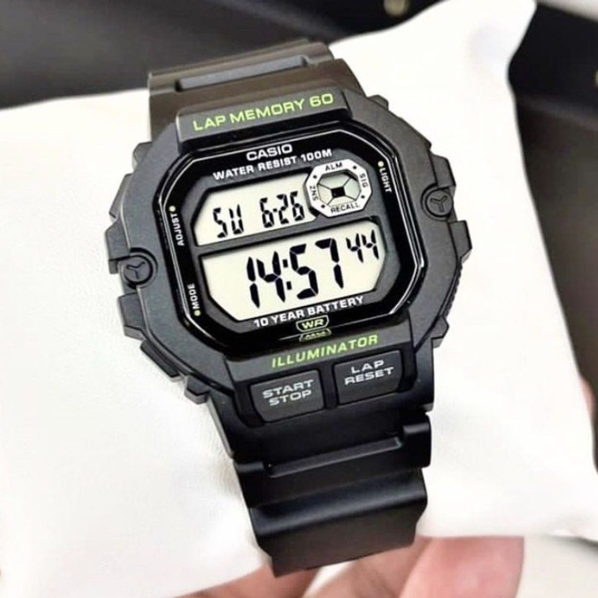 CASIO - RELOJ CASIO WS1400H-1A HOMBRE DEPORTIVO 60 LAP