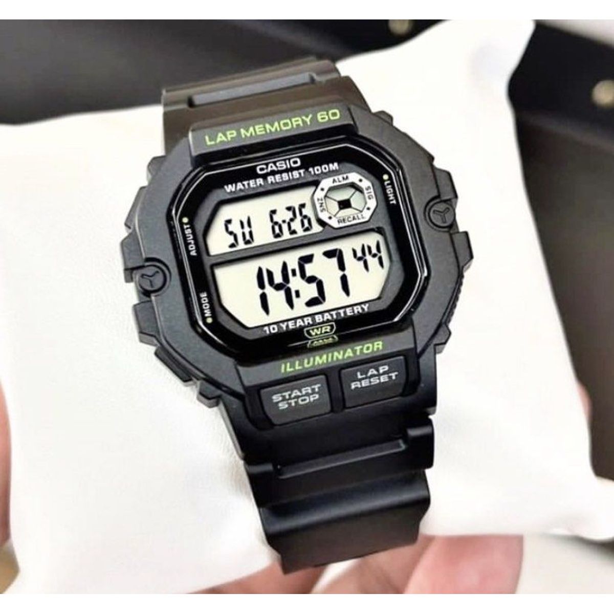 CASIO - RELOJ CASIO WS1400H-1A HOMBRE DEPORTIVO 60 LAP