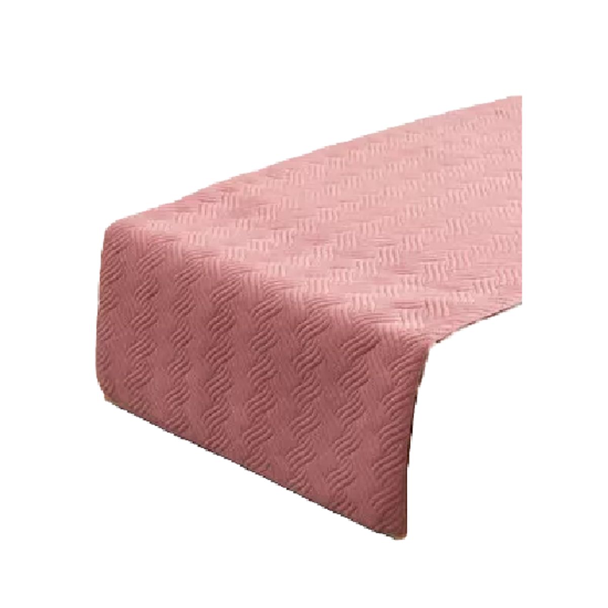 GENERICO - Piecera de cama terciopelo plush king + 2 fundas 70x210 cm color rosa