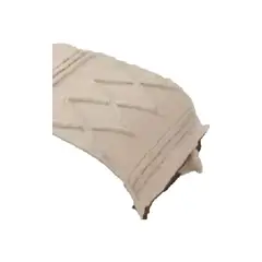 GENERICO - Piecera cama boho bordada cama king y 2 plazas color blanco