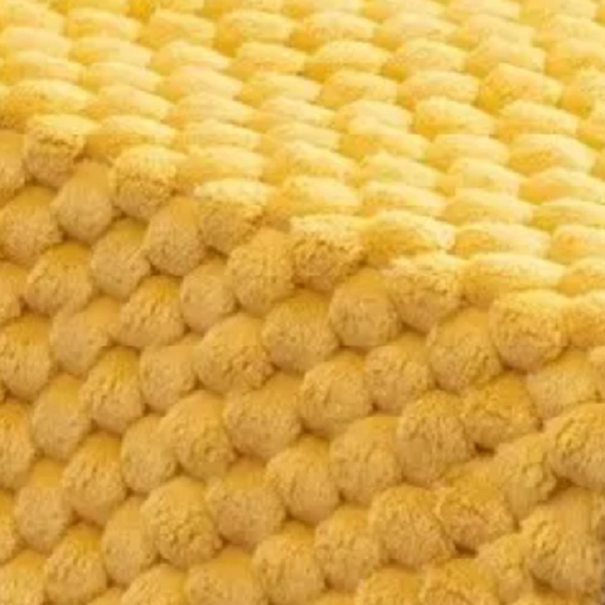 GENERICO - Piecera plush peludita 2 plazas o king 70x190 cm color amarillo