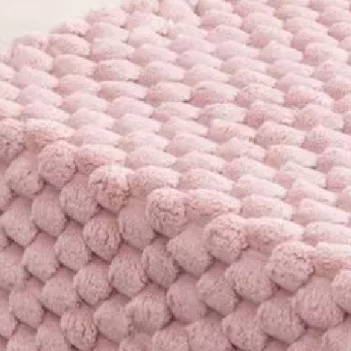 GENERICO - Piecera plush peludita 2 plazas o king 70x190 cm color rosa