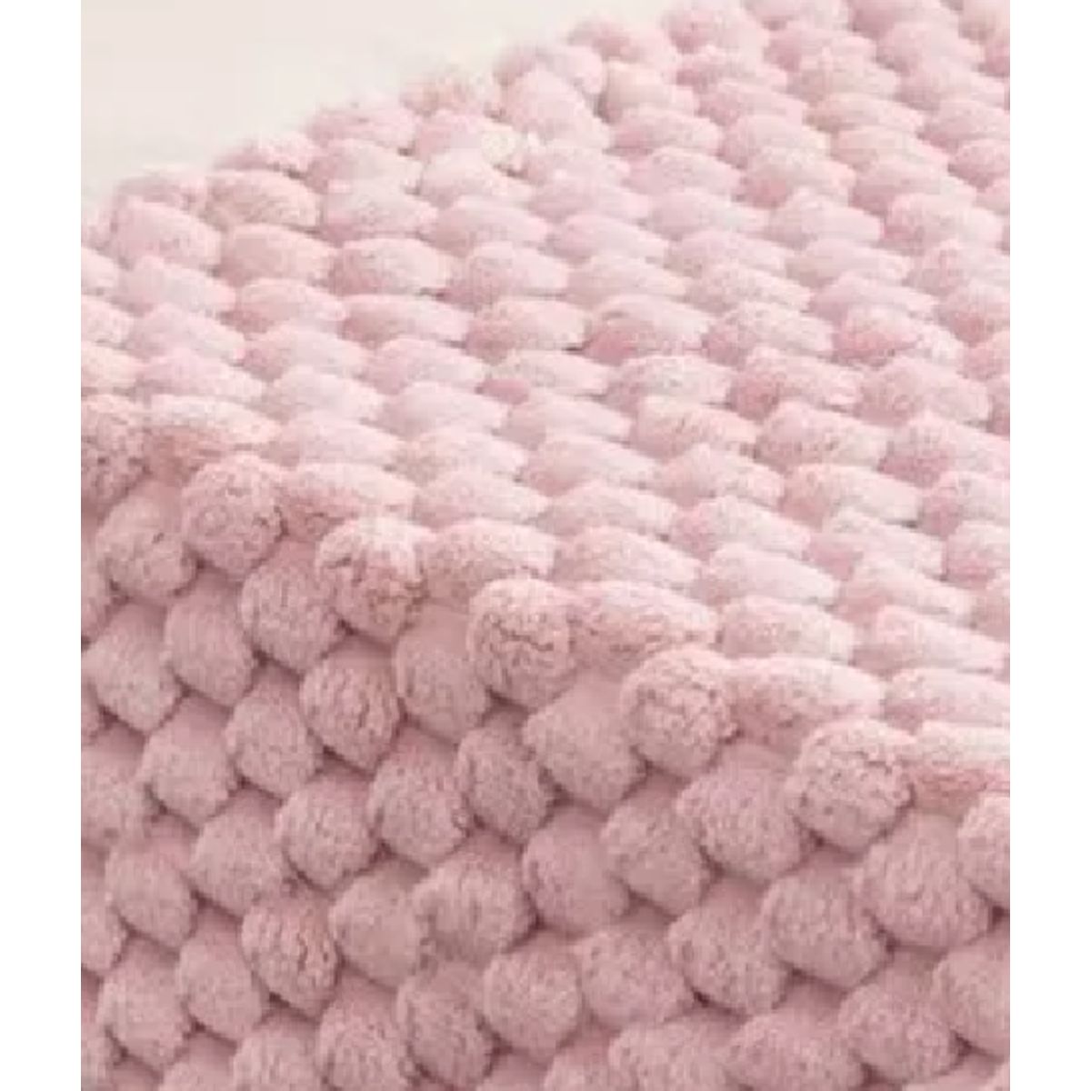 GENERICO - Piecera plush peludita 2 plazas o king 70x190 cm color rosa