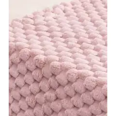 GENERICO - Piecera plush peludita 2 plazas o king 70x190 cm color rosa