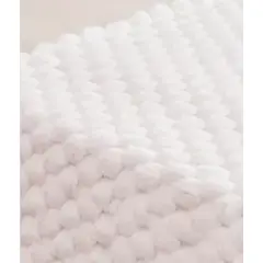 GENERICO - Piecera 70x190 cm + 2 fundas 45x45 cm plush peludita king color blanco