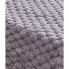 GENERICO - Piecera 70x190 cm+2 fundas 45x45 cm plush peludita king gris claro
