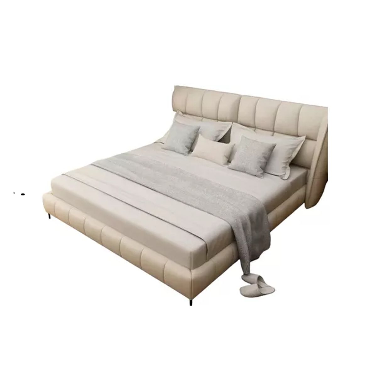 GENERICO - Piecera 60x220 cm + 2 fundas para cama gruesa color gris claro