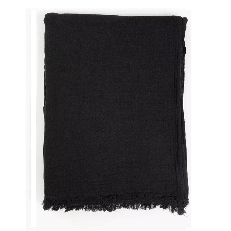 GENERICO - Piecera algodón gauze color negro