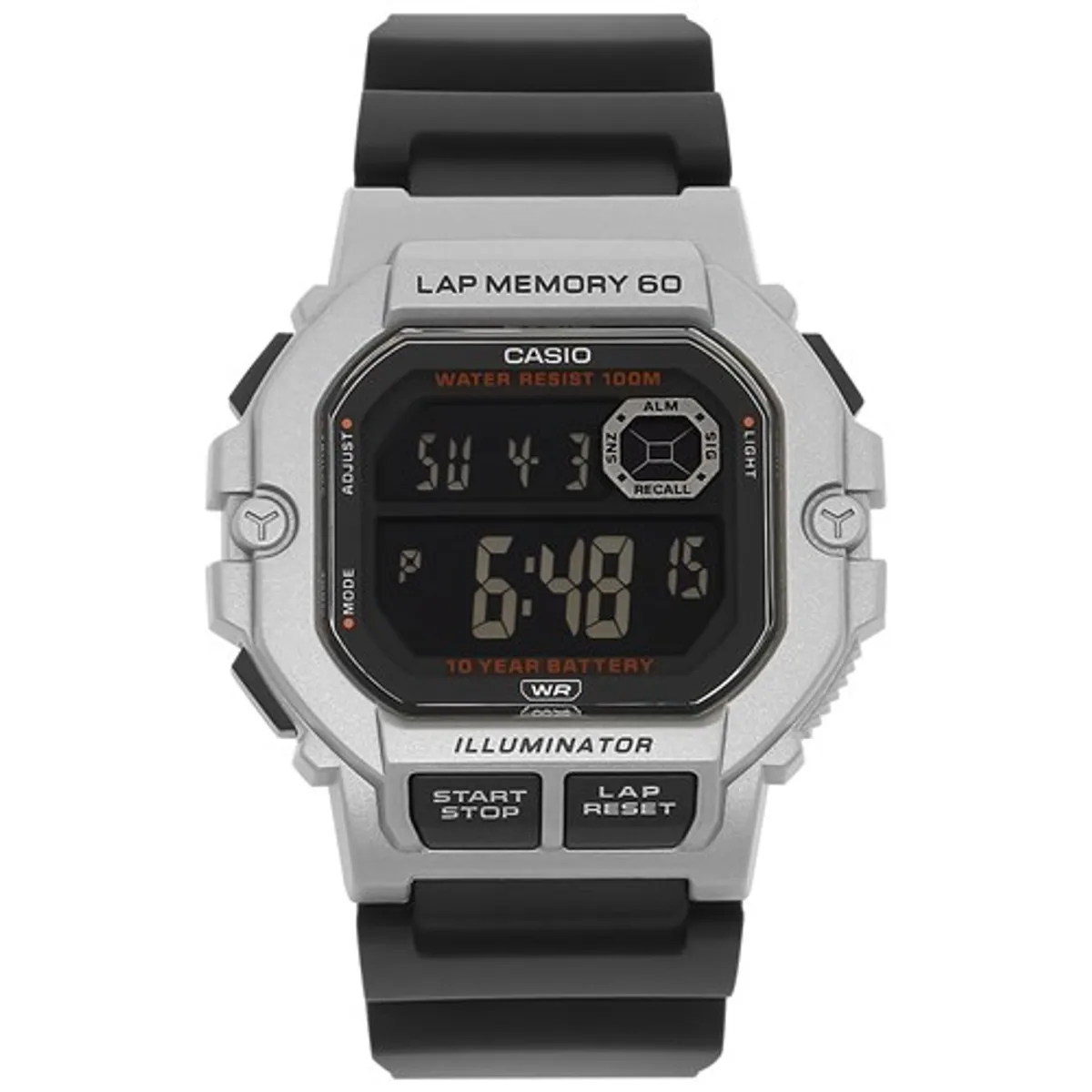 CASIO - RELOJ CASIO WS1400H-1B HOMBRE DEOPORTIVO 60 LAP MEMORIAS
