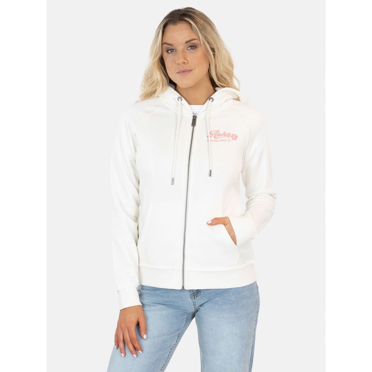 RIP CURL - Poleron FZ Deepcrest Blanco Mujer Rip Curl - Blanco