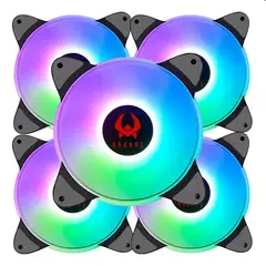 GENERICO - Kit 5 ventiladores pc argb kronos blazer black 120mm color n