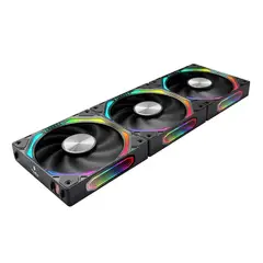 GENERICO - Kit 3 ventiladores kronos argb magnéticos pc black 120mm col