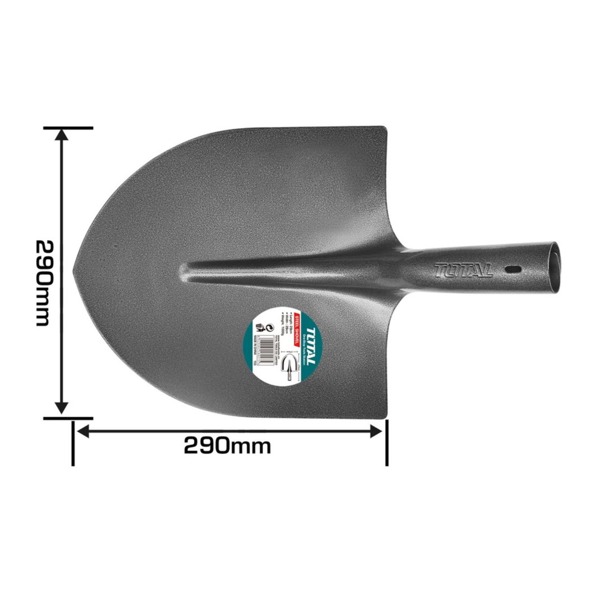 TOTAL TOOLS - Pala Punta Truper sin mango 290mm Total