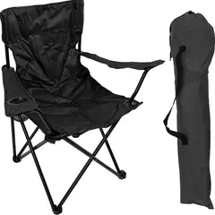 GENERICO - Silla Plegable Con Porta Vaso De Camping Playacampo