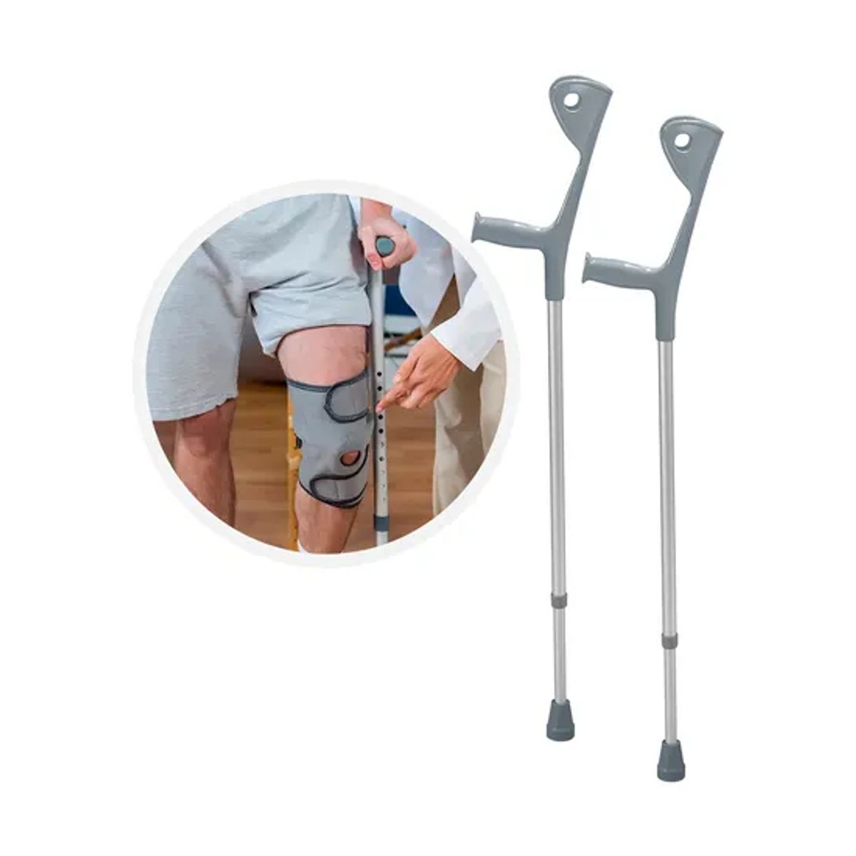 GENERICO - 2 bastón muleta canadiense regulable en altura