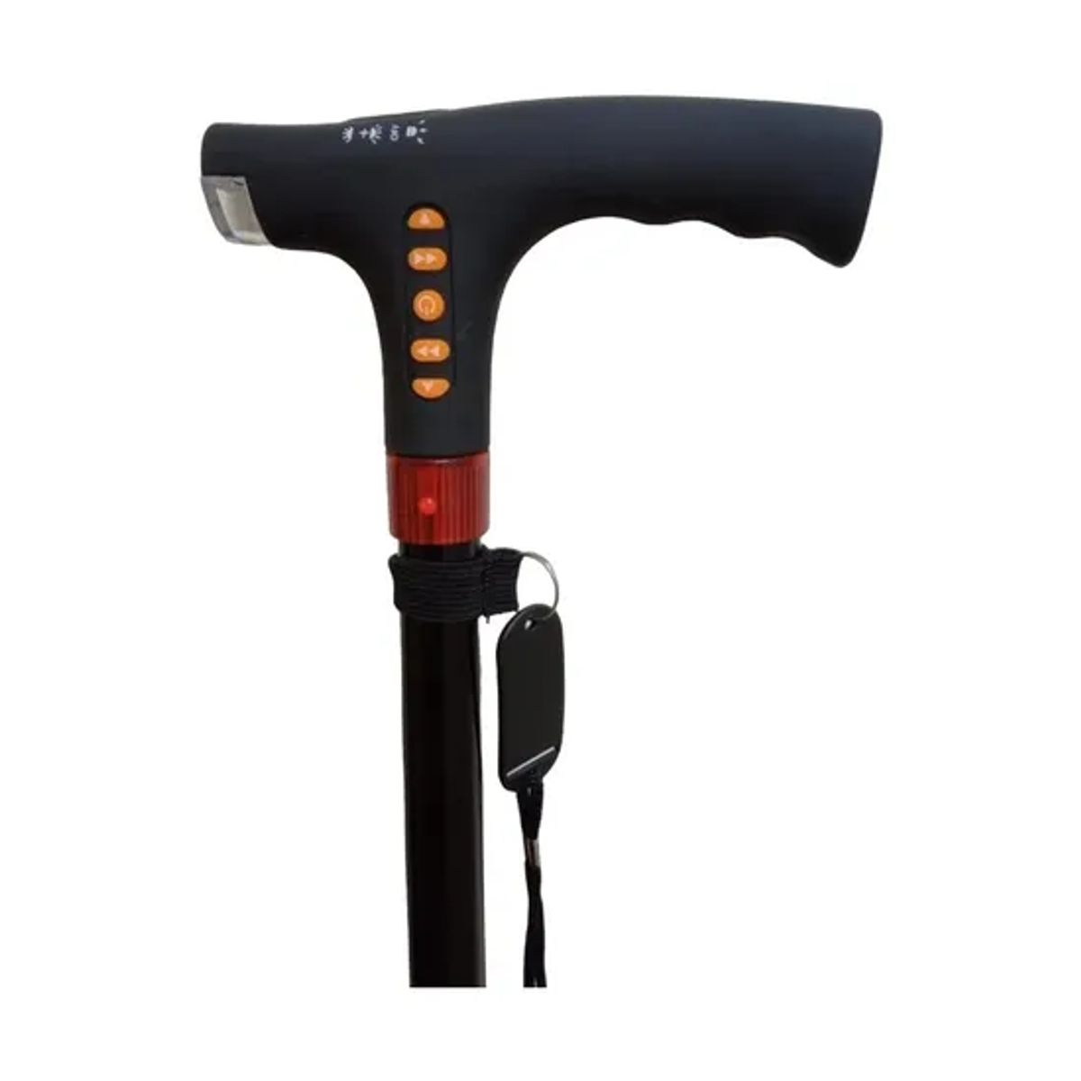 GENERICO - Bastón ajustable luz led linterna alarma radio fm mp3 color