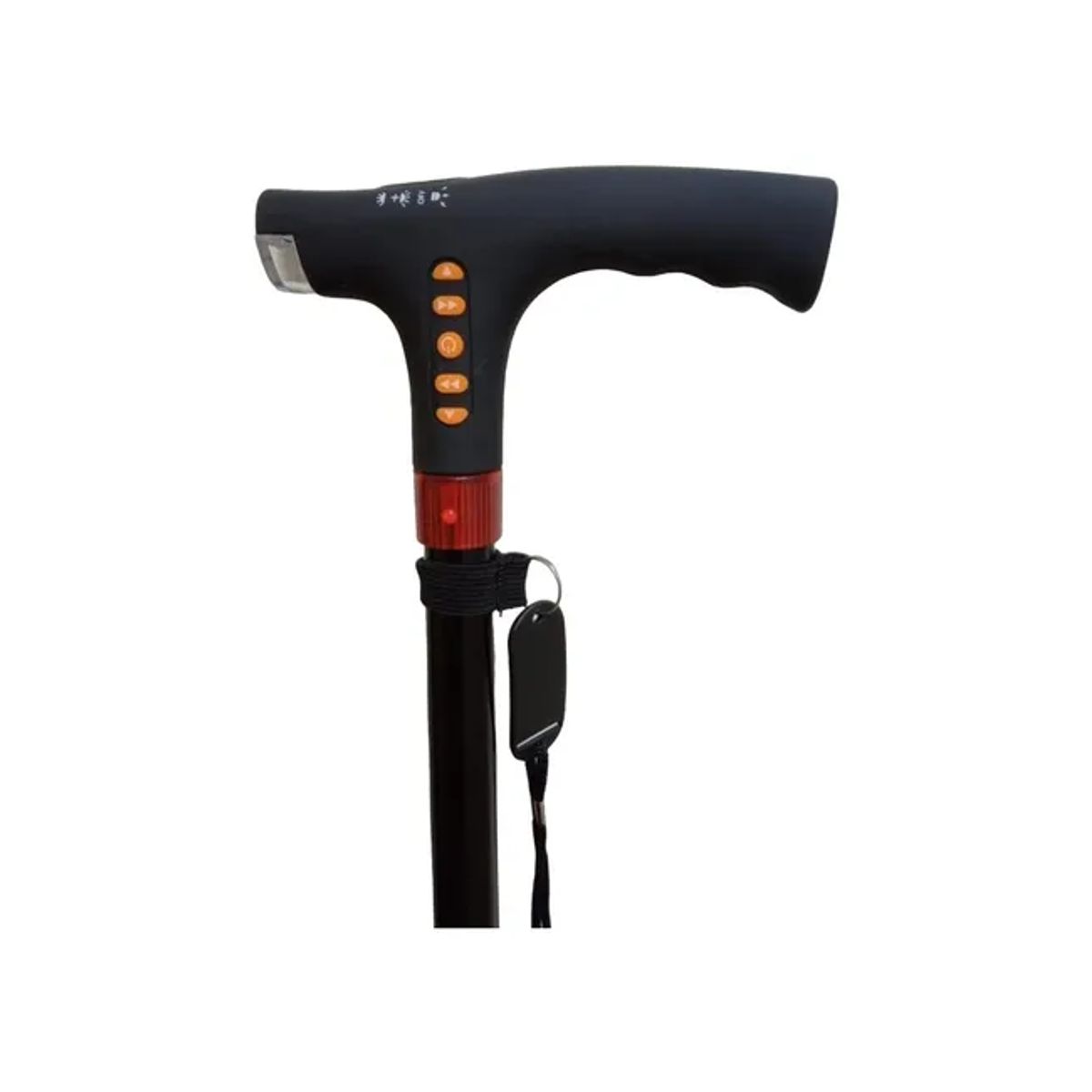 GENERICO - Bastón ajustable luz led linterna alarma radio fm mp3 color