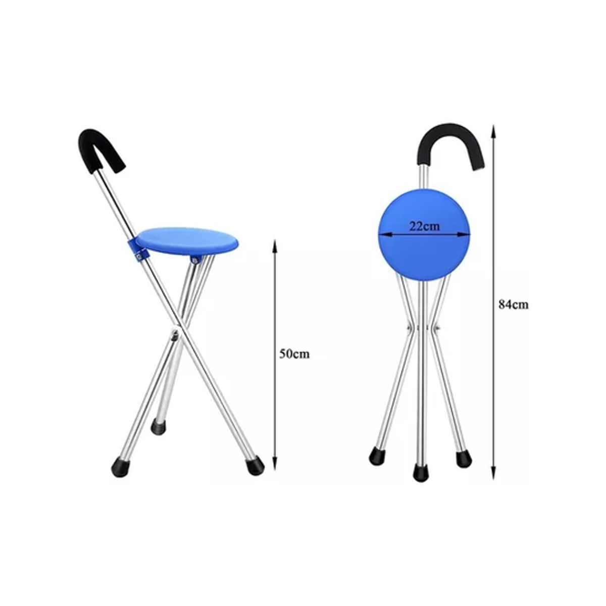 GENERICO - Baston con asiento plegable baston ortopédico bastones piso