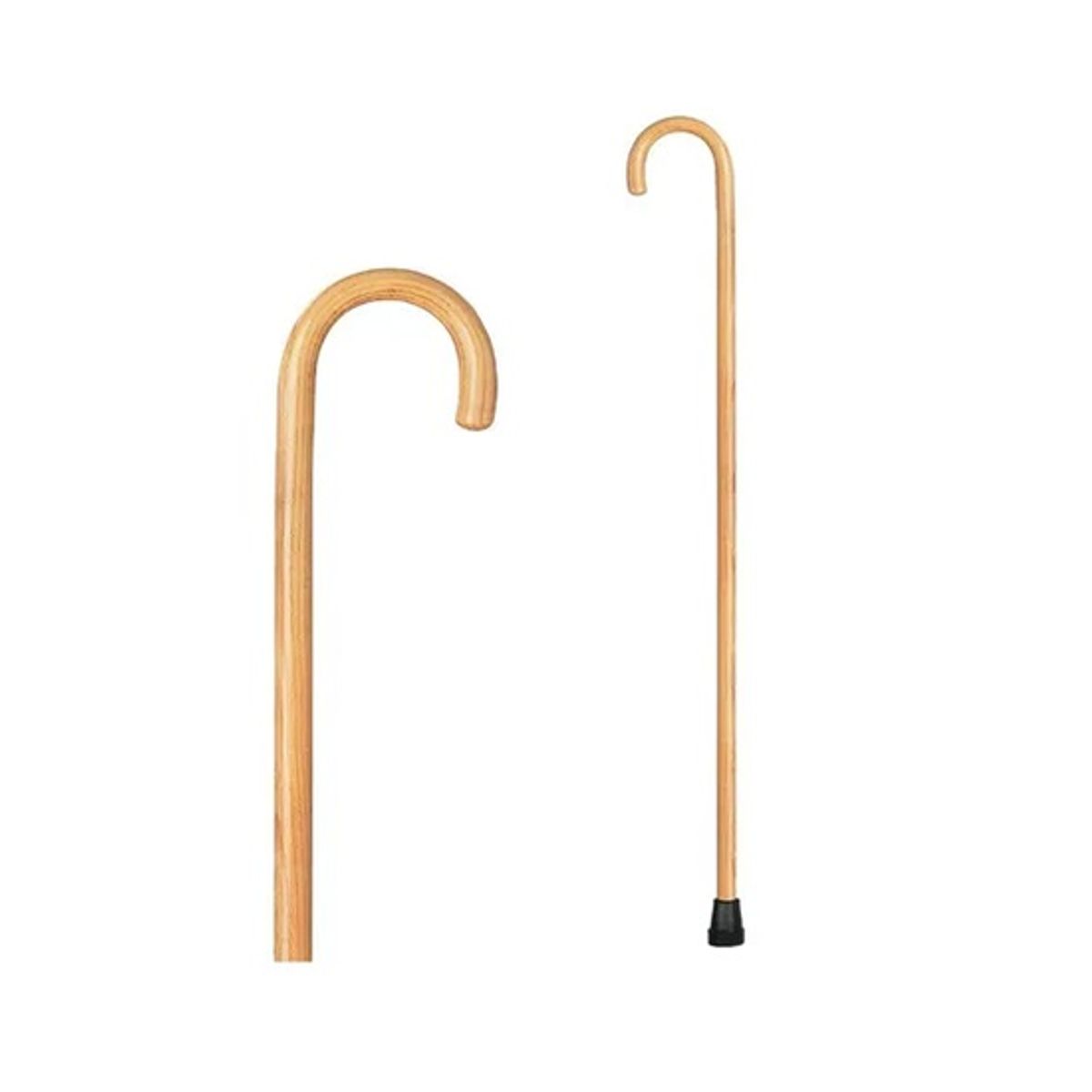 GENERICO - Basto adulto mayor de madera solida mango curvo 90cm