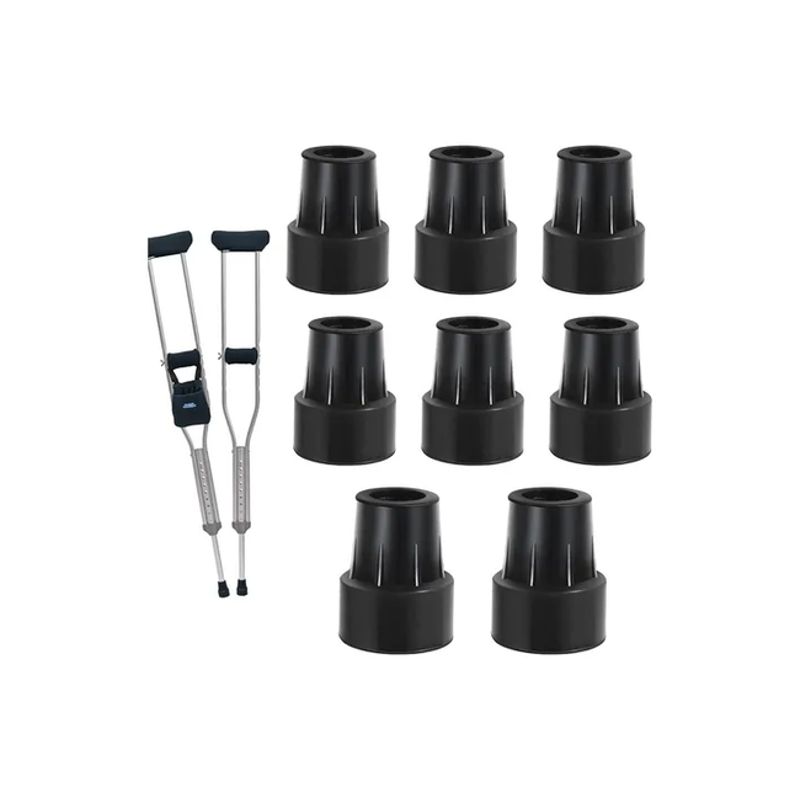 GENERICO - Pack 8 protectora interior antideslizante muleta bastón 18mm