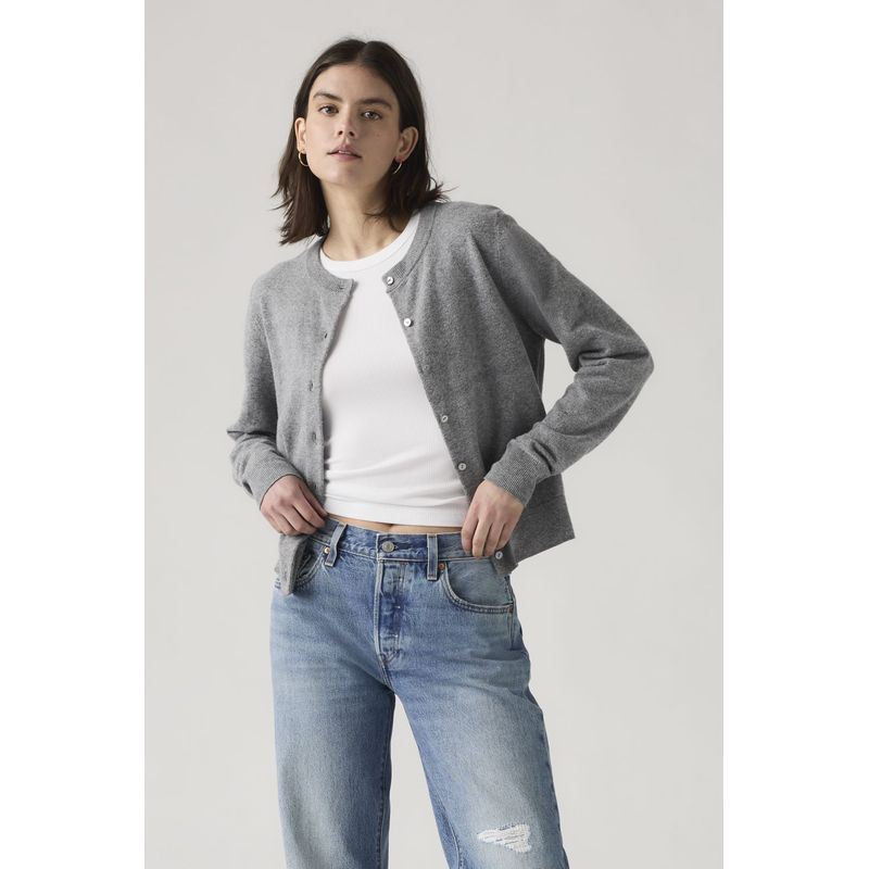 LEVIS - Sweater Mujer Tara Super Soft Cardi Gris Levis