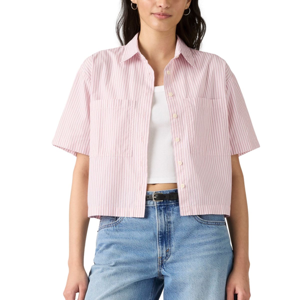 LEVIS - Blusa Mujer Harlie Cropped Shirt Rosado Levis