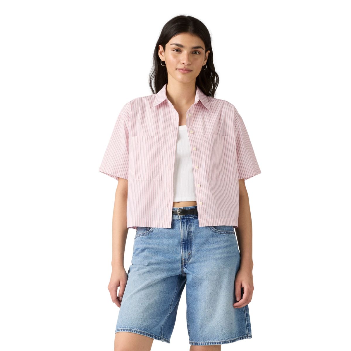 LEVIS - Blusa Mujer Harlie Cropped Shirt Rosado Levis