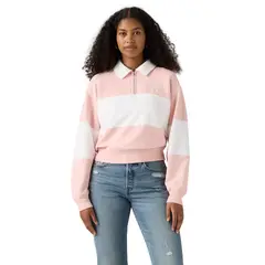 LEVIS - Polerón Mujer Gr Banks 1/4 Zip Rosado