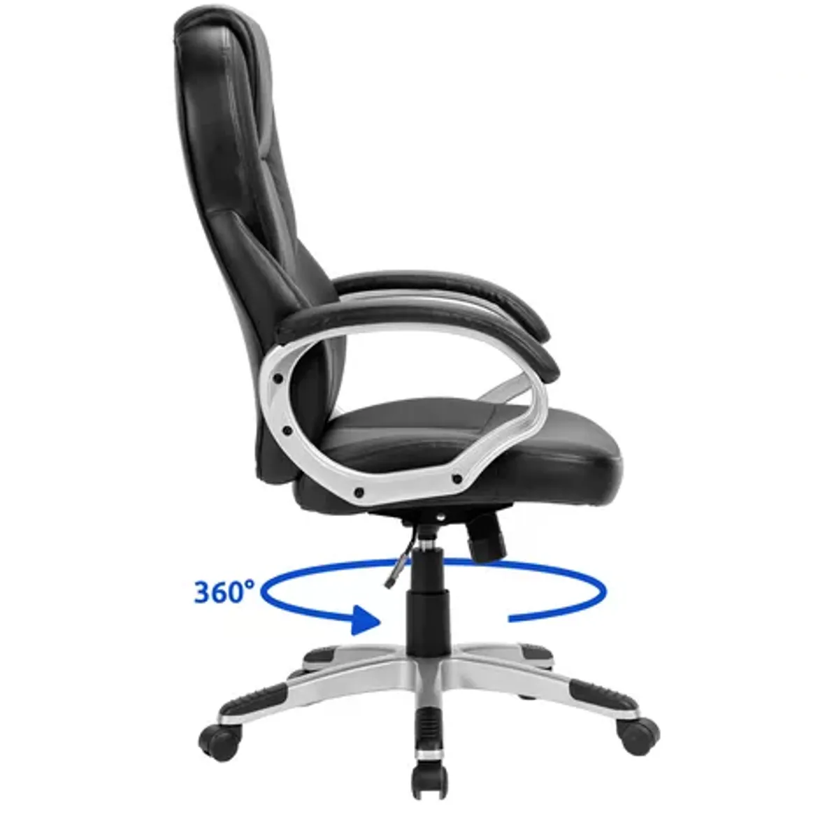 GENERICO - Silla de escritorio ejecutiva Premium cuero color negro