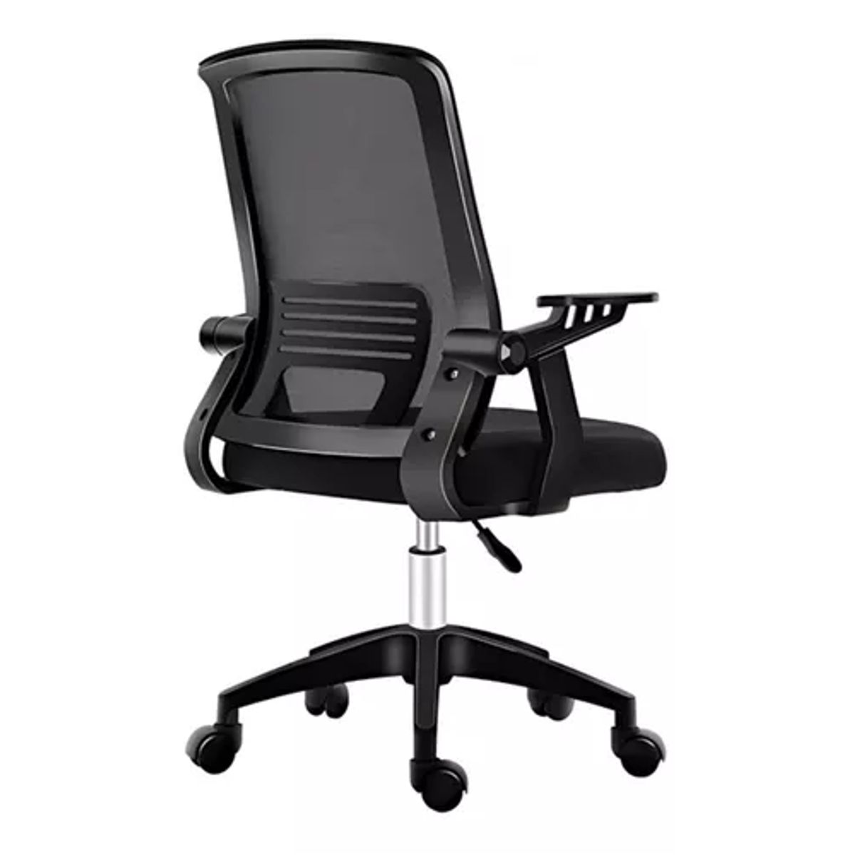 GENERICO - Silla de escritorio Crusec ergonómica con tapizado de mesh negra