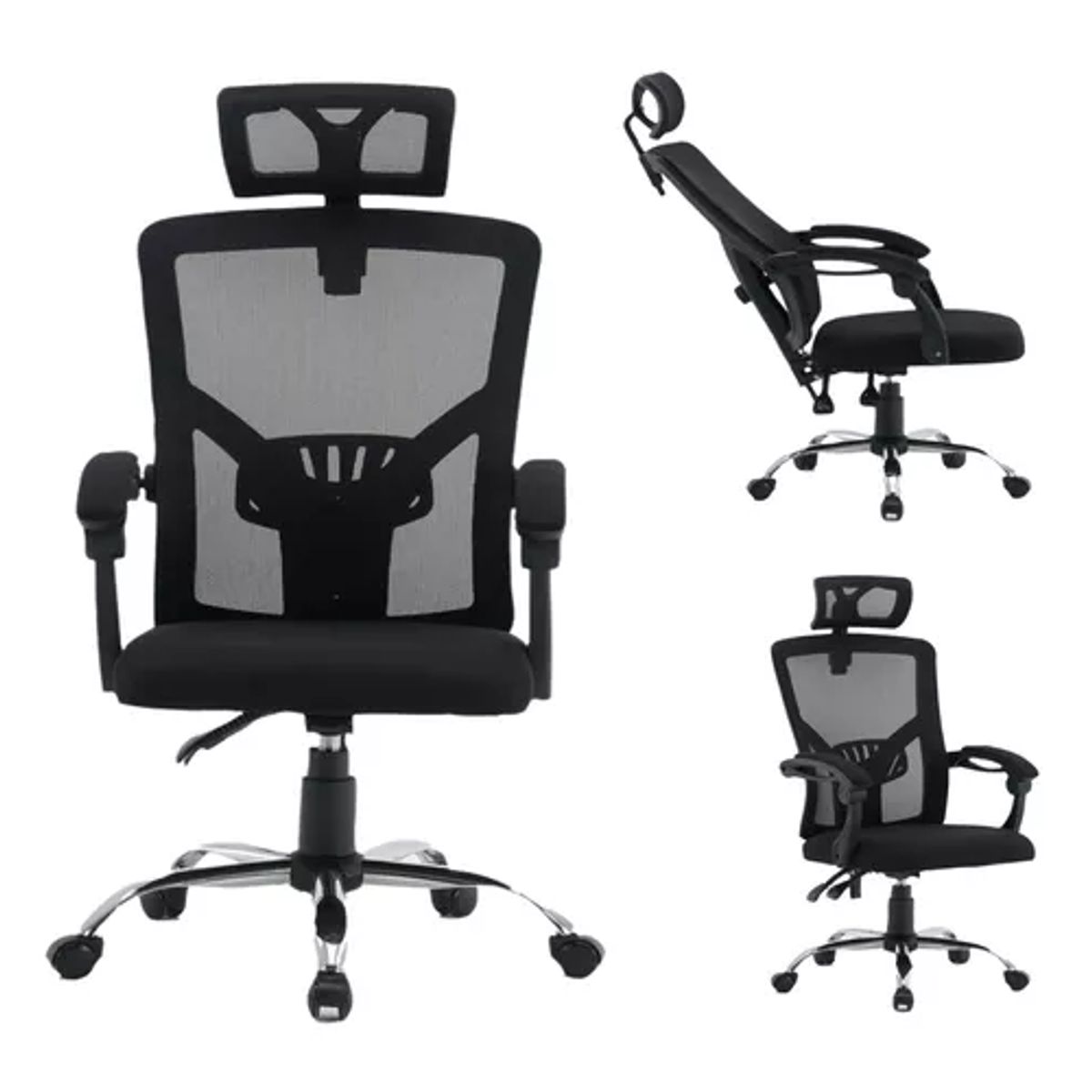 GENERICO - Silla de escritorio reclinable modelo ejecutivo color negro