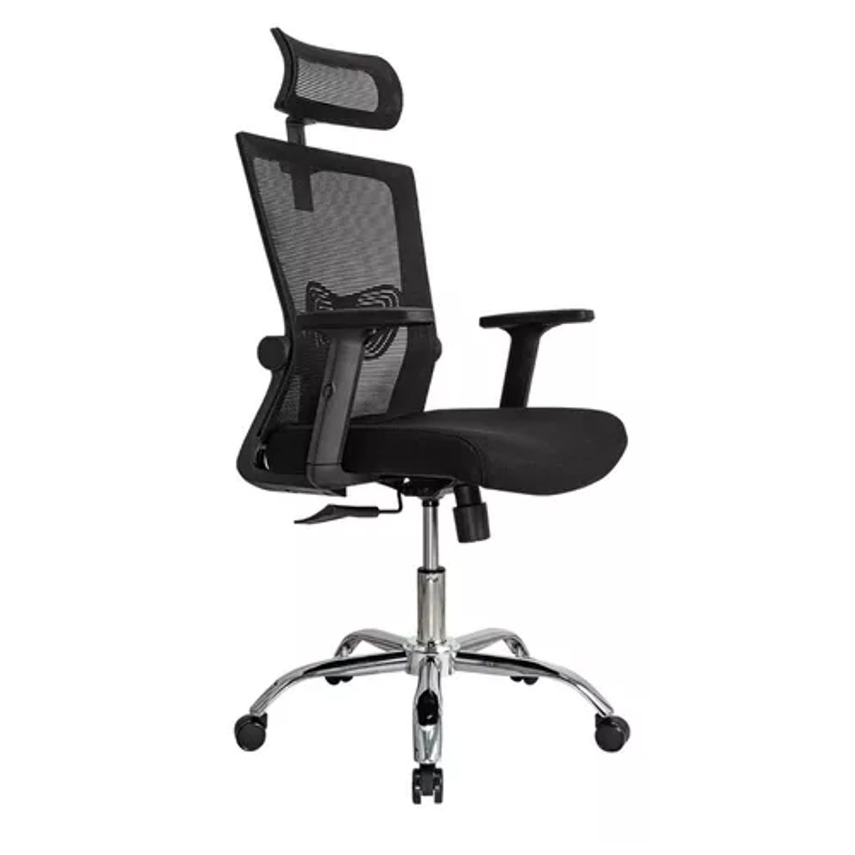 GENERICO - Silla de oficina presidente Ergonomus Delphi base cromada color negro