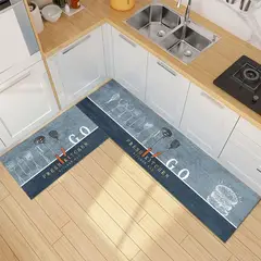 GENERICO - Pack de 2 Alfombras Para Cocina Diseños Modernos y Antideslizante