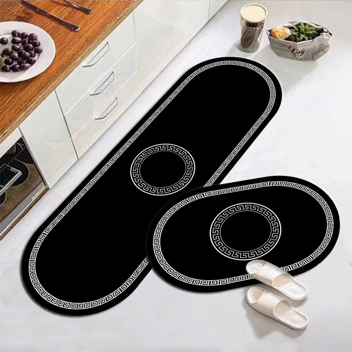 GENERICO - Pack de 2 Alfombras Para Cocina Diseños Modernos y Antideslizante